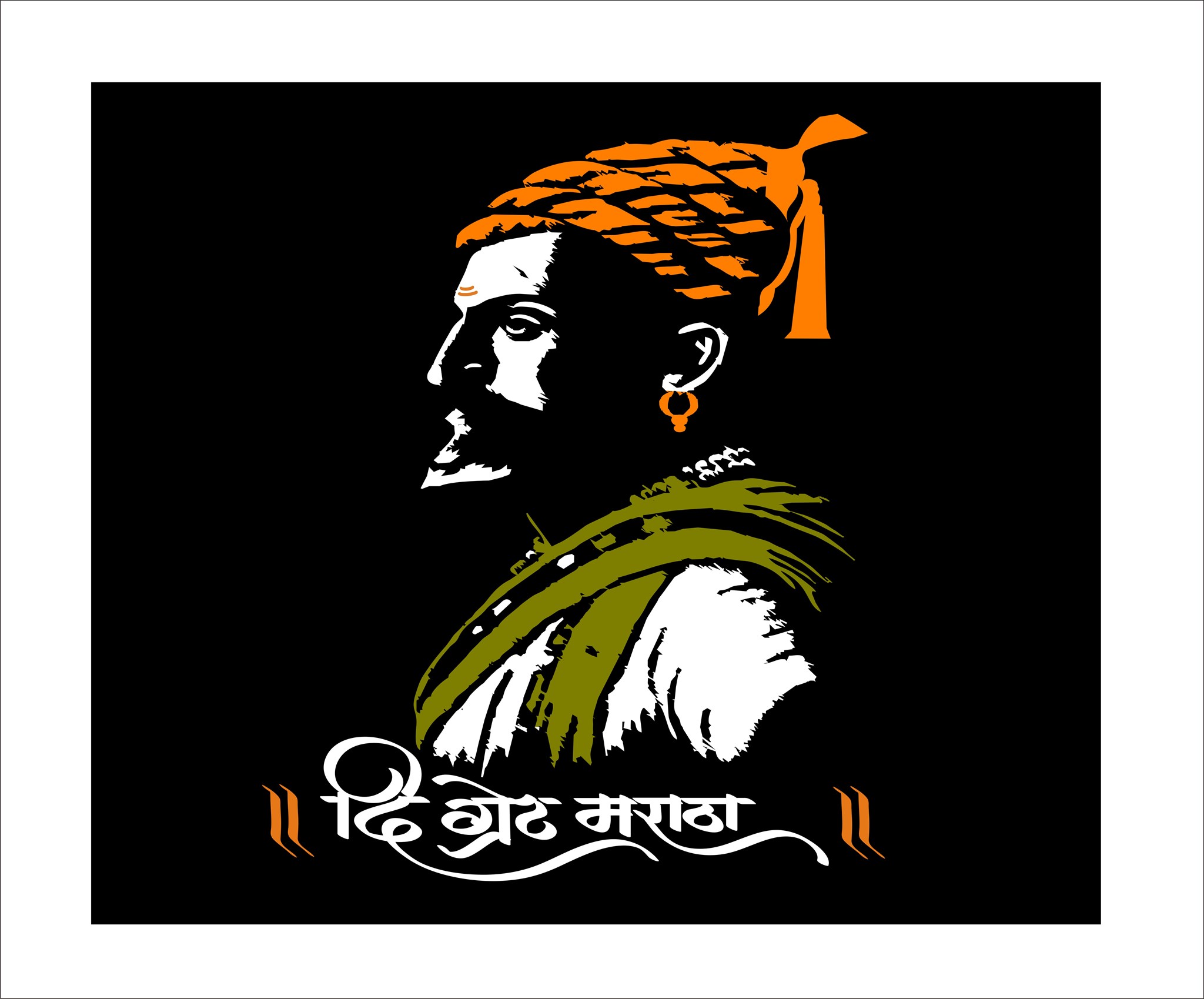 Picture of Great Maratha Chhatrapati Shivaji Maharaj: Tribute in 9x9 Inch Radium Sticker - Glowing Remembrance of a Heroic Legacy